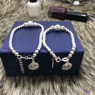 Lắc bi bạc khắc tên Mẹ và bé 