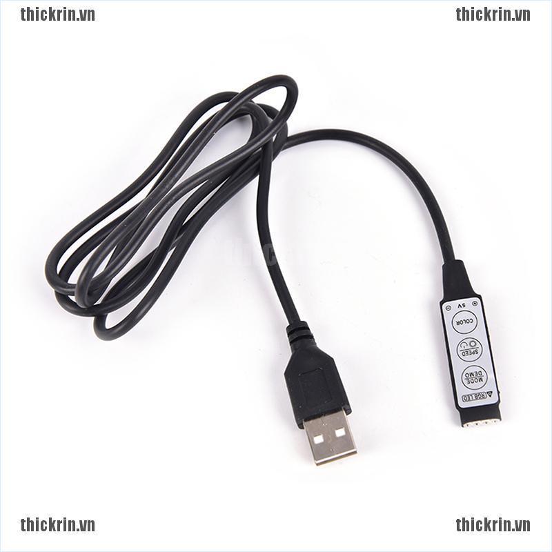 <Hot~new>DC 5V USB LED RGB Controller 3Key 4Pin Remote Controller For LED Strip Light