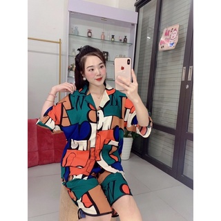 Bộ đồ ngủ lửng ngố tay cánh dơi - lụa mango cao cấp - chất siêu mát mịn mượt - co giãn nhẹ