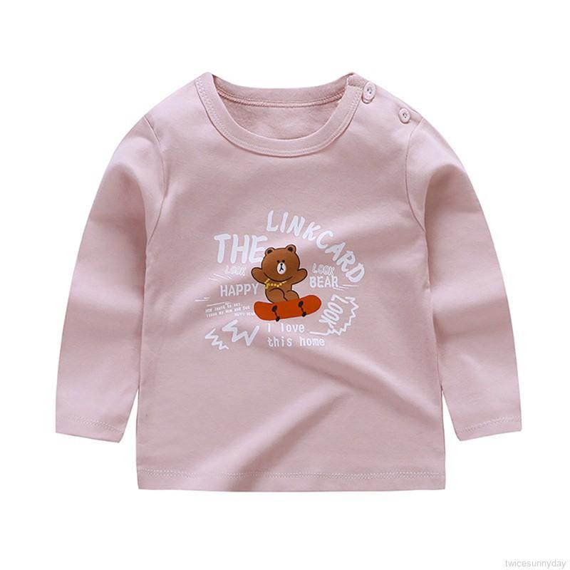 ☀ sunny ღ Áo thun gái hoạt hình cotton dài tay dài tay cho bé trai