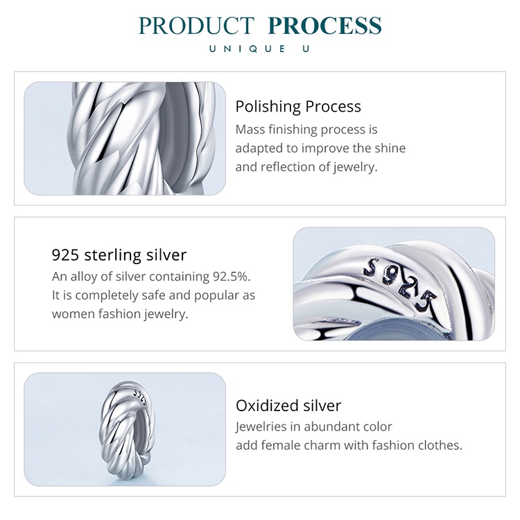 Mặt Dây Chuyền Bamoer Bằng Silicon Bạc 925 Thời Trang Đơn Giản Cho Nữ