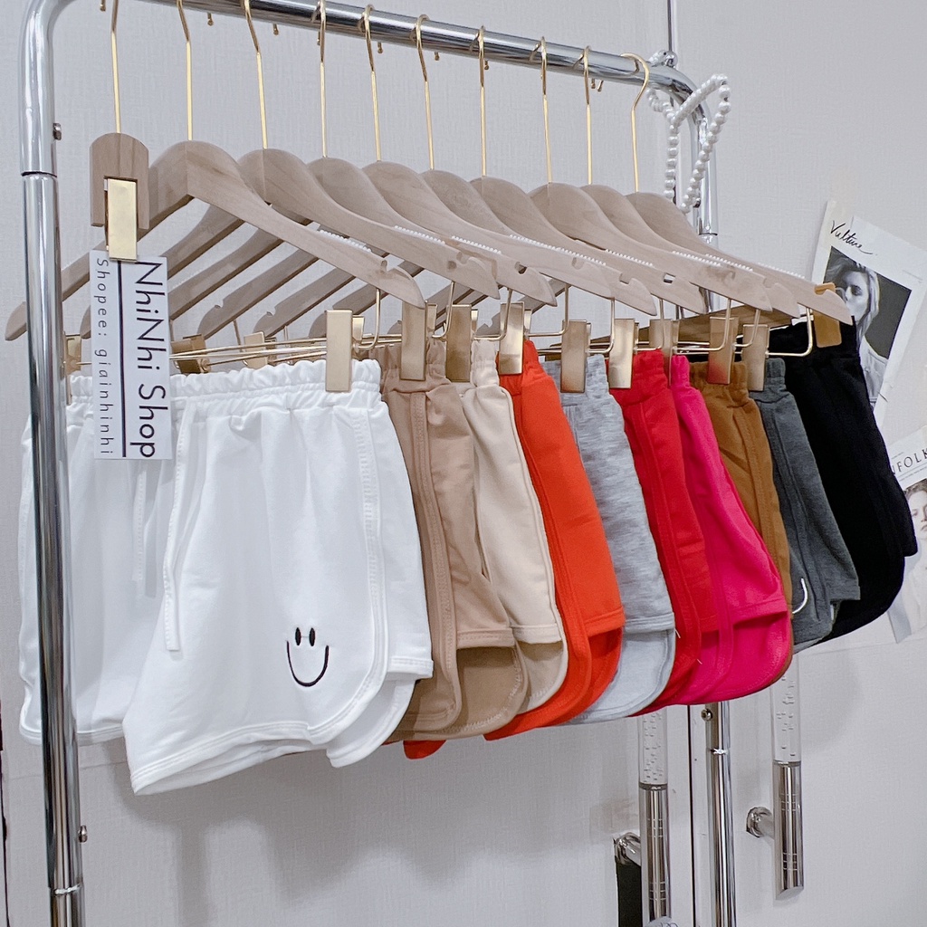 Quần short nữ thun da cá cạp chun, Quần đùi nữ cạp cao xẻ bên QS0466 - NhiNhi Shop
