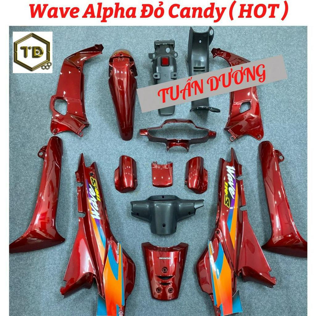 Dàn Áo Wave Nhỏ - Wave Alpha Cao Cấp [Tặng Tem 3 Lớp] Bộ Nhựa Wave 100 Đời 1993-2005 - Bộ Áo Xe Wave Anpha BảoHành 2 Năm
