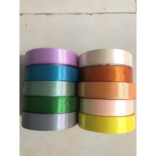 [Ruy băng gói hoa và quà tặng] Ruy băng lụa satin trơn  2cm