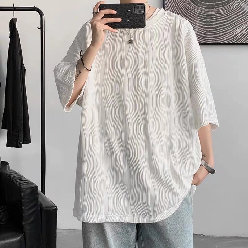 Áo Thun Nam Tay Ngắn Họa Tiết Sọc Ngang Thời Trang Phong Cách  áo thun tay ngắn cổ tròn áo t shirt bigsize Hàn Quốc áo thun  nam unisex