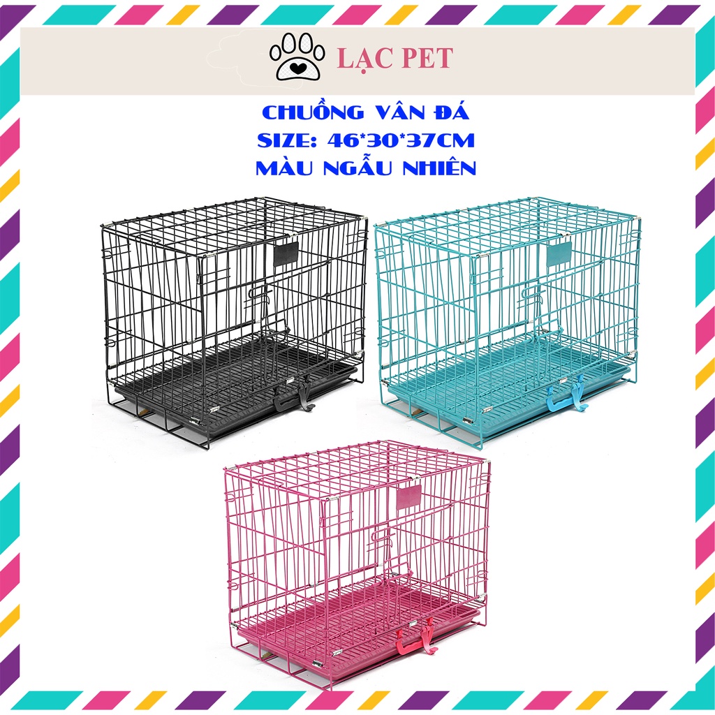 CHUỒNG LỒNG SIZE S - Dành cho các bạn thú nhỏ &lt;3kg - NAN DÀY - 2 CỬA KÈM KHAY