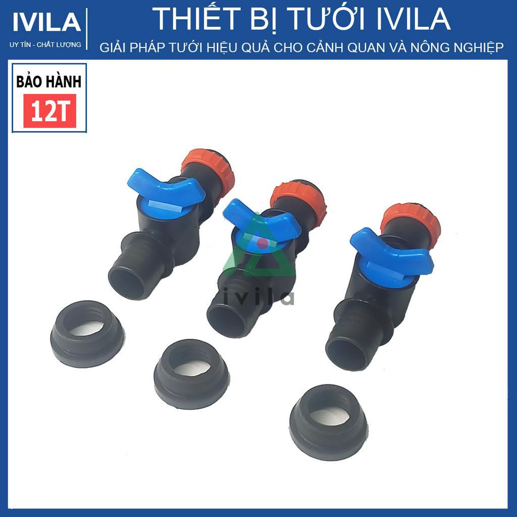 Van khóa khởi thủy ống phun mưa ống phun mưa phi 27mm và 32mm (khởi thủy ống cứng PVC, HDPE)