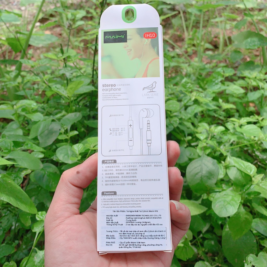 TAI NGHE NHÉT TAI MAIMI H10 JACK 3.5 - BH 12 Tháng