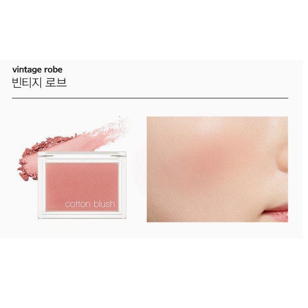 Phấn má hồng Missha Cotton Blush 4g