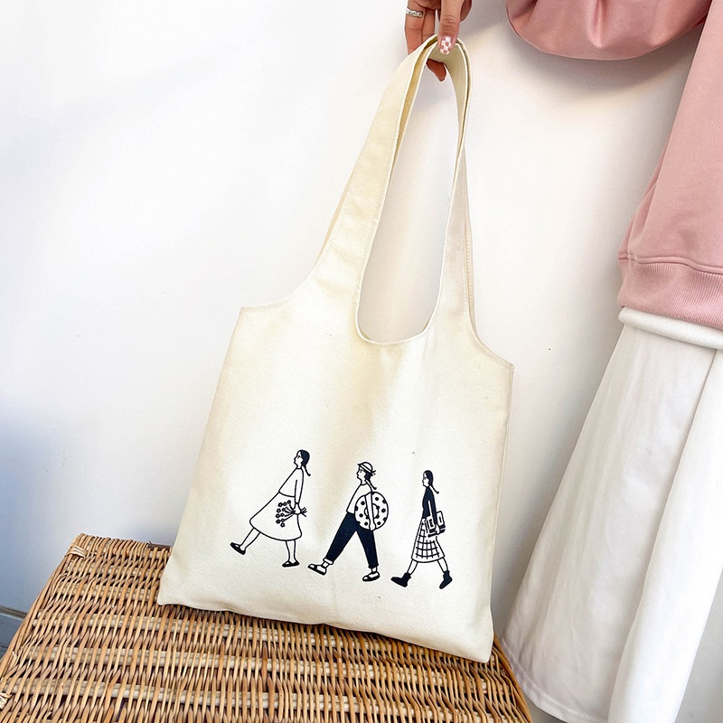 Túi tote đeo chéo, đeo vai vải canvas giá rẻ đi học đi chơi nghộ nghĩnh Superbag668 282