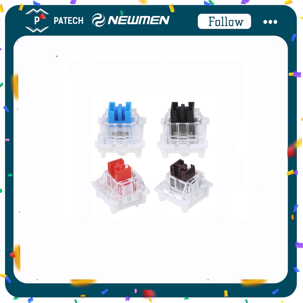 Switch bàn phím cơ NBox (Newmen Custom ) - 3 chân, 10pcs, đóng túi - Hàng chính hãng