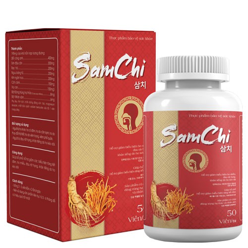 Samchi - Hỗ trợ giảm các biểu hiện tăng tiết đờm, ho nhiều, đau rát họng, hỗ trợ bổ phế ( hộp 50 viên)
