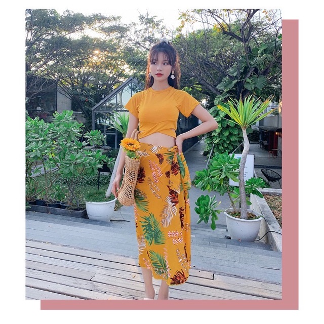 [Mã FAMARAL2 giảm 10K đơn 50K]Bộ bơi set 3 hoạ tiết lá dừa