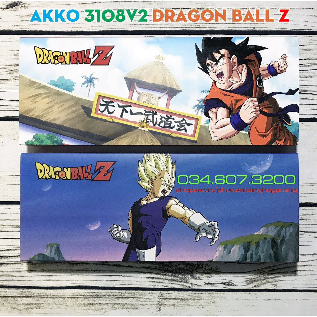 Bàn phím cơ Akko 3108v2 Dragon Ball Songoku &amp; Vegeta bảo hành 1 đổi 1