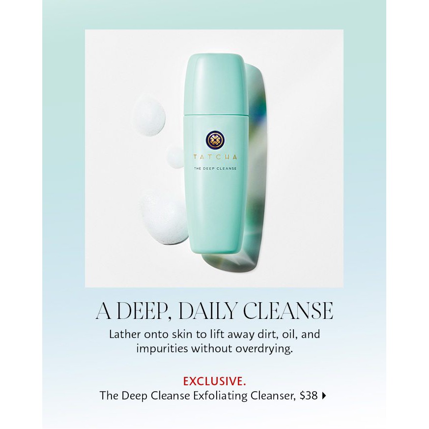 TATCHA 🌿 Sữa Rửa Mặt Dạng Gel Dịu Nhẹ The Deep Cleanse Exfoliating Cleanser