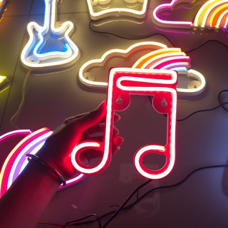 [NỐT NHẠC] Đèn led neon trang trí, led neon decor, led neon cho phòng ngủ, phòng khách, quán xá,led neon mini nốt nhạc