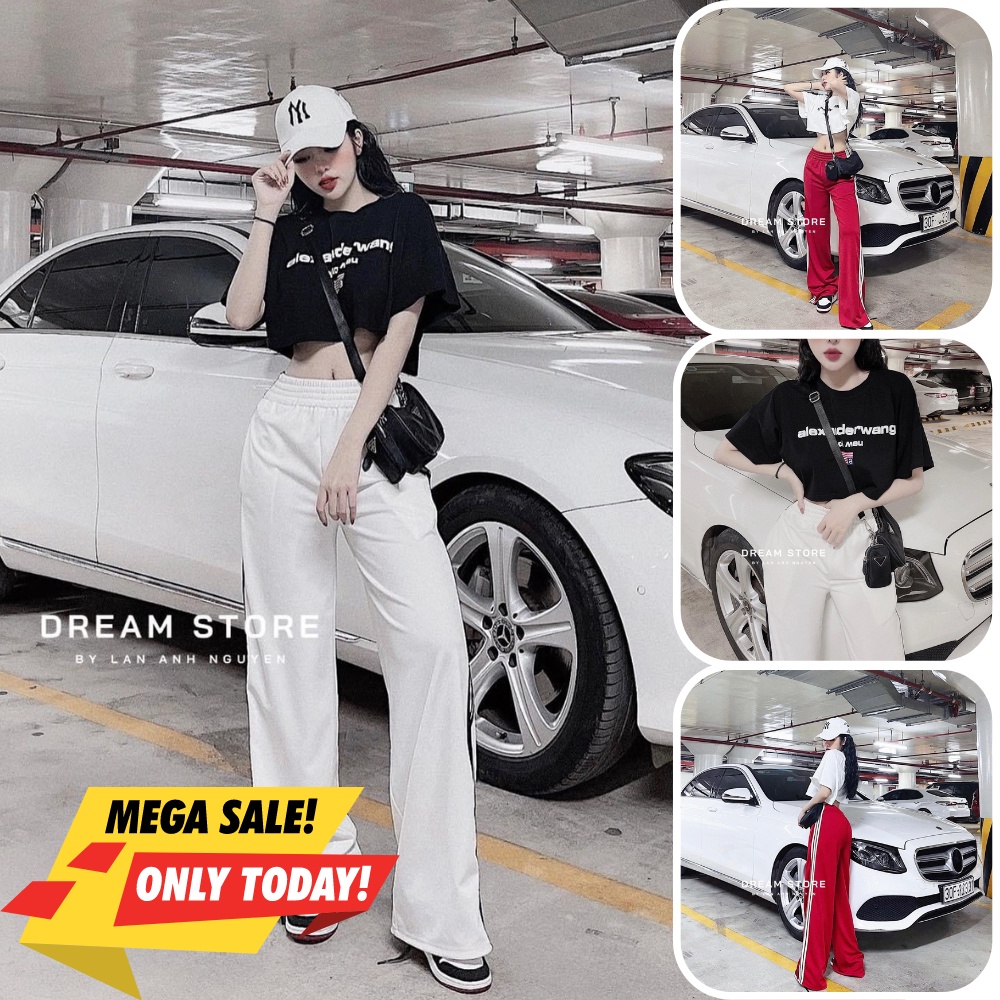 Set thể thảo, set bộ nữ áo from rộng croptop quần lưng thun ống rộng đủ size S M L S-01 | BigBuy360 - bigbuy360.vn