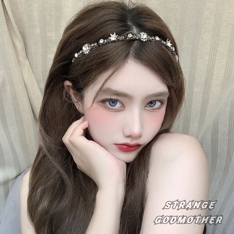 Bờm tóc cài tóc đá nhỏ-bờm đá vương miệng Hàn Quốc