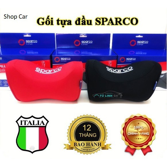 Gối Tựa Đầu Ô Tô Cao Su Non Chính Hãng Từ Italy - SPARCO Bảo Hành 1 Đổi 1