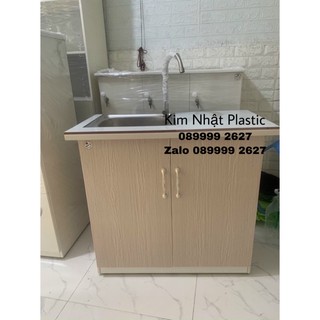 Tủ bếp bồn mini 2 cánh nhựa Đài Loan freeship