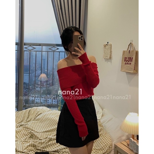 Áo trễ vai len body quảng châu ms145 | BigBuy360 - bigbuy360.vn