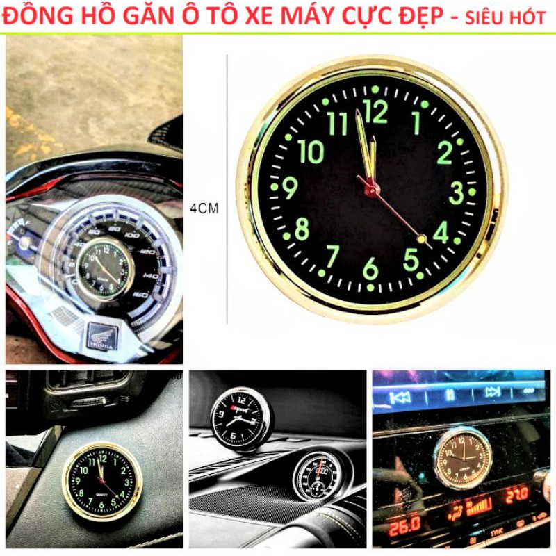 1 ĐỒNG HỒ CAPO BÁO GIỜ DÁN TRÊN XE MÁY XE HƠI ÔTÔ MẪU MỚI HÀNG CAO CẤP