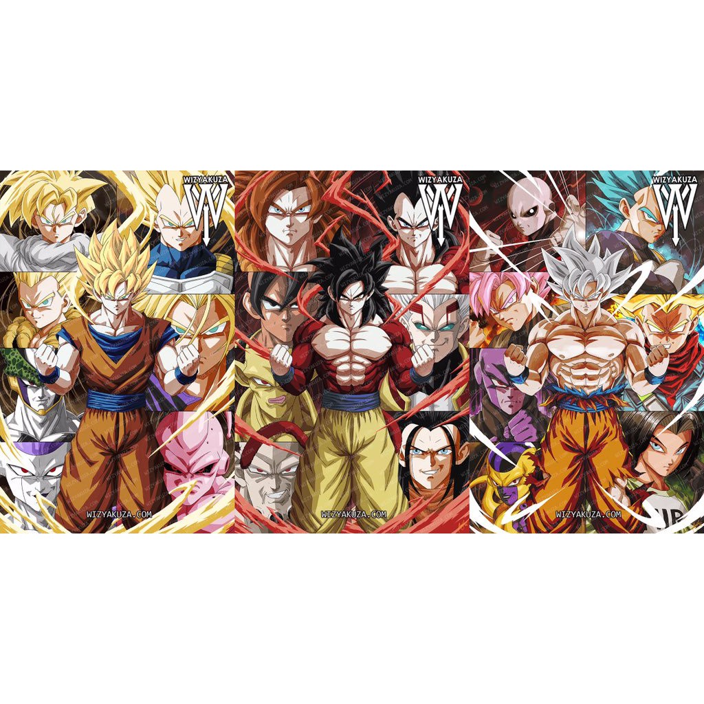 Mô hình tranh Dragonball - Tranh 3D hiệu ứng đổi nền siêu đẹp WIZYAKUZA