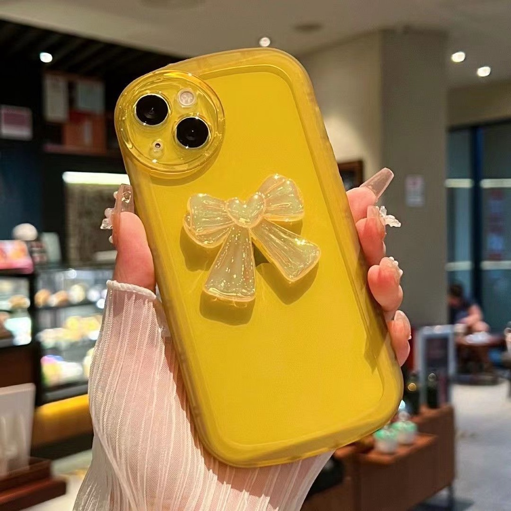Ốp Điện Thoại Silicone TPU Mềm Trong Suốt Đính Nơ Mắt To 3D Cho Iphone 7G 8G SE 2020 7P 8P 13 12 11 Pro Max XS Max XR X XS