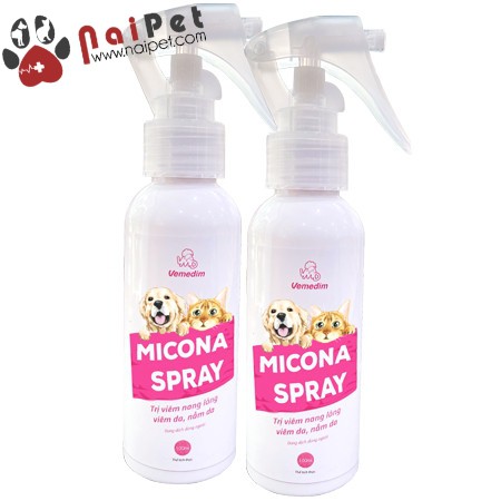 Dung Dịch Xịt Chữa Viêm Nang Lông Viêm Da Nấm Da Micona Spray Vemedim Chai 100ml