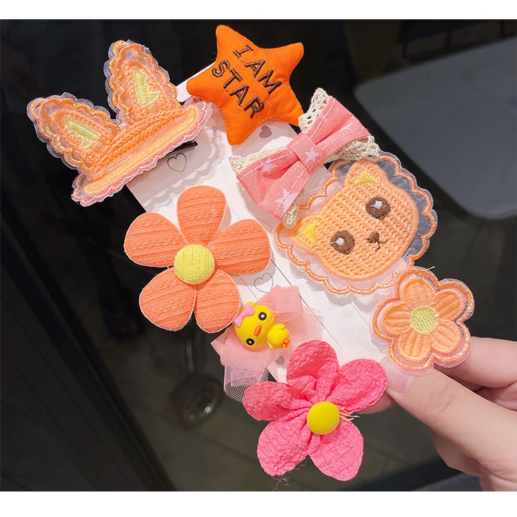 Kẹp tóc dễ thương cho bé (set 8 chiếc)