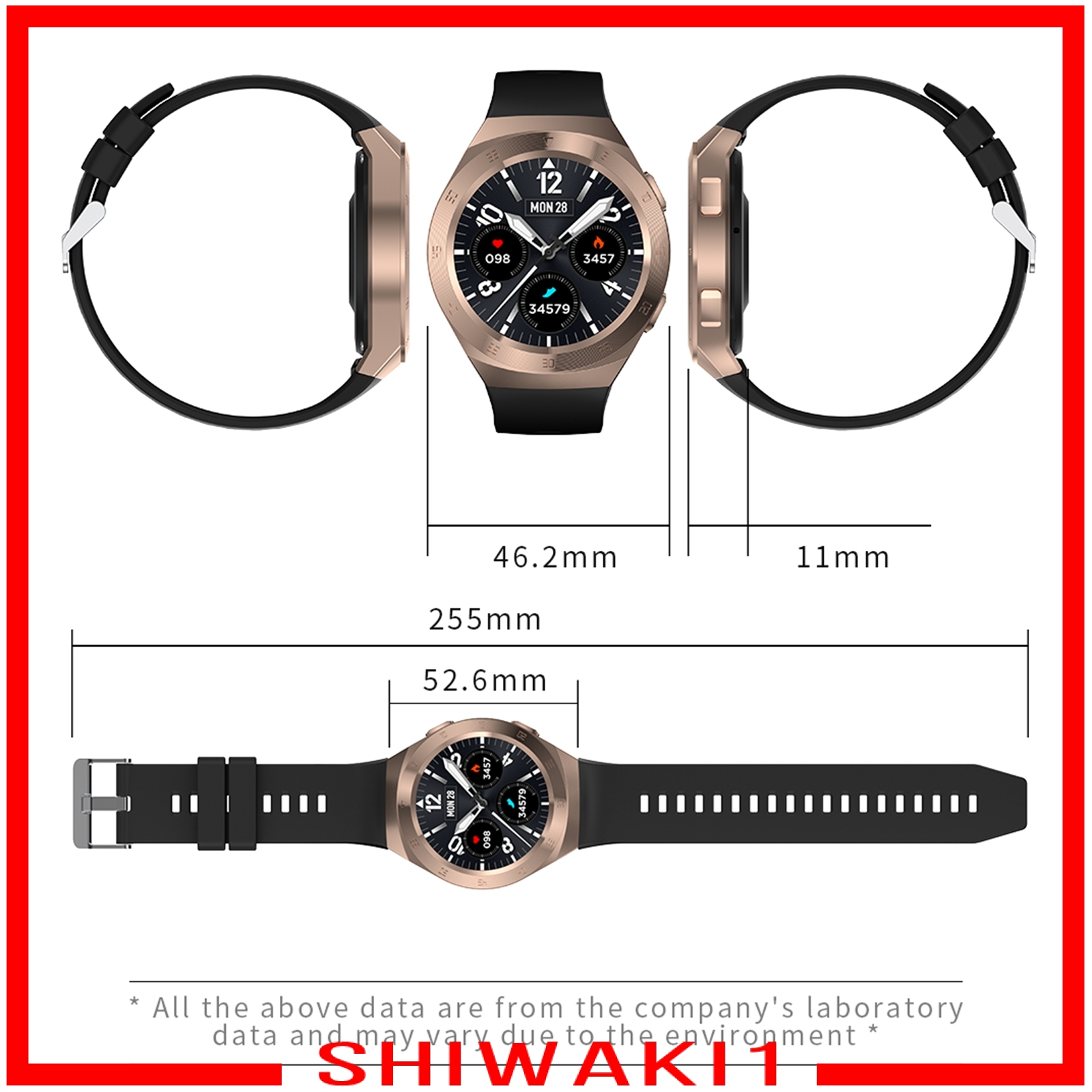 [SHIWAKI1]Round Sports 1.3IN Smartwatch Fitness Tracker Calorie Counter