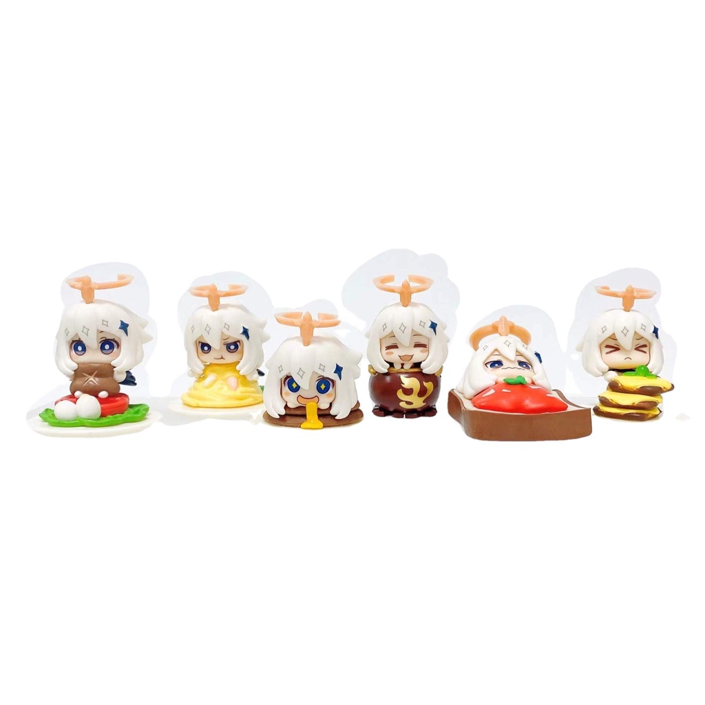 Mô hình nhân vật Paimon genshin Impact bộ 6 chiếc Fullbox Paimon Thức ăn dự trữ chibi