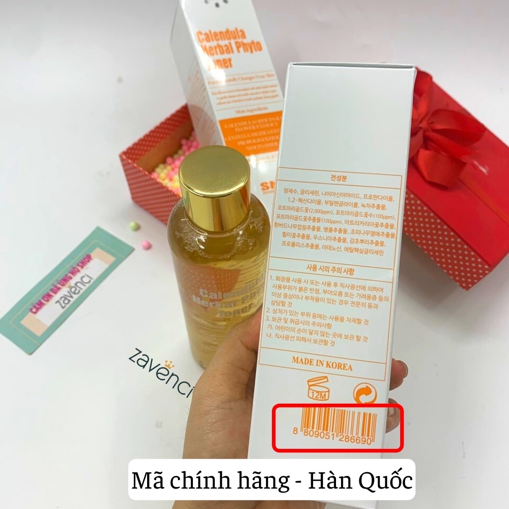 Nước hoa hồng SNO Calendula Herbal Phyto Toner ngừa mụn kiềm dầu 200ml - ZAVENCI Official