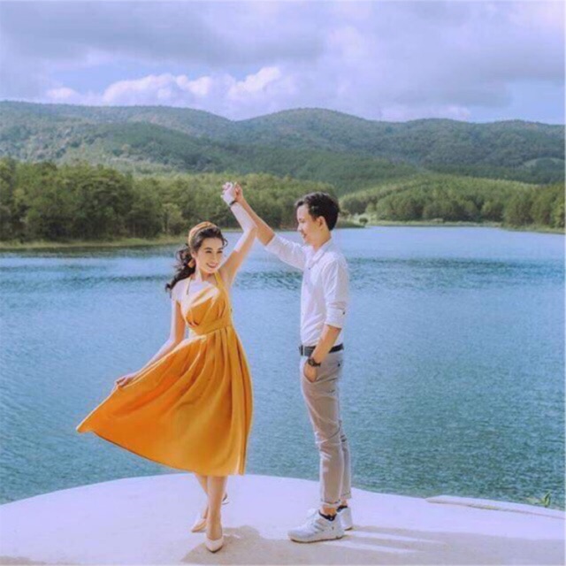 Đầm Maxi Dài Hở Lưng Đan Chéo Sang Chảnh/ Không turban | BigBuy360 - bigbuy360.vn