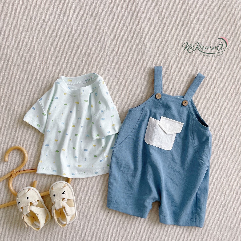 Set yếm kem áo chất liệu cotton  Kakummi