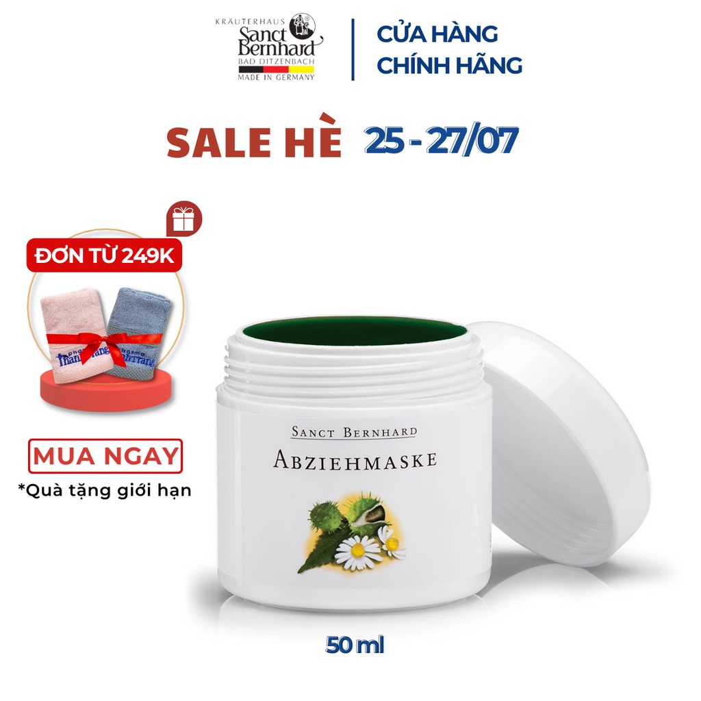 Mặt nạ lột chiết xuất 7 thảo mộc Abziehmaske 100ml se khít lỗ chân lông- [Chính hãng Sanct Bernhard Đức ]