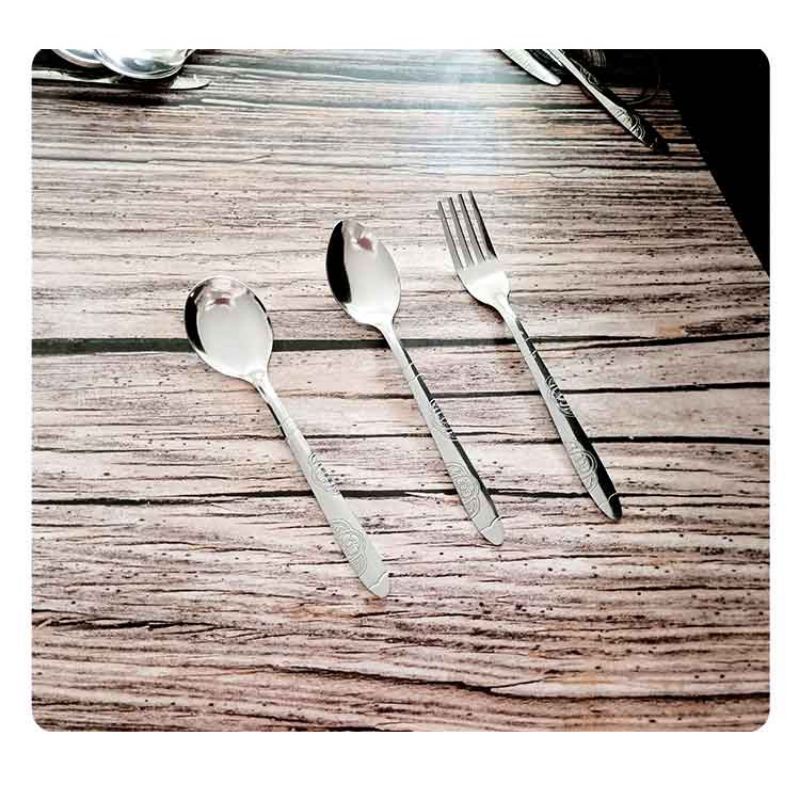 thìa/đĩa inox cán dài cho bé và người lớn
