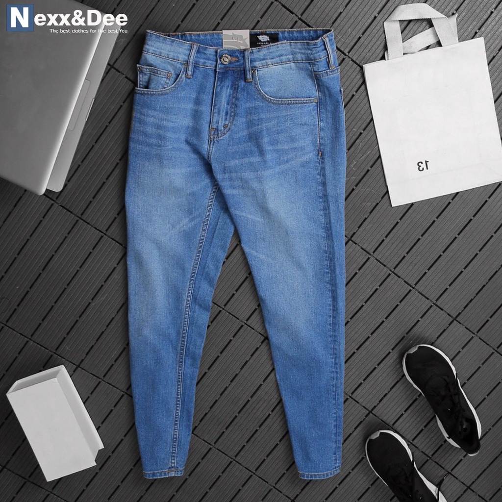 Quần jean nam bò màu xanh đen cao cấp đi tiệc đi chơi có size lớn 36 big size Nexx&amp;Dee-QJ01