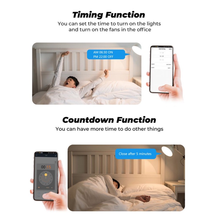 【New】 16A MINI Wifi Smart Switch Timer Wireless Switches Smart Home Automation Compatible with Tuya Alexa Google Home