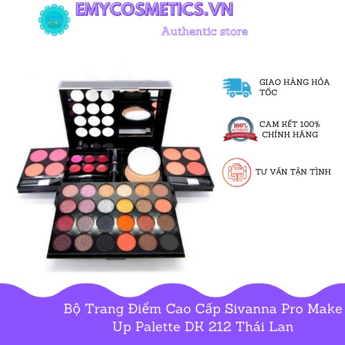 Bộ trang điểm cao cấp SIVANNA PRO MAKE UP PALETTE DK 212