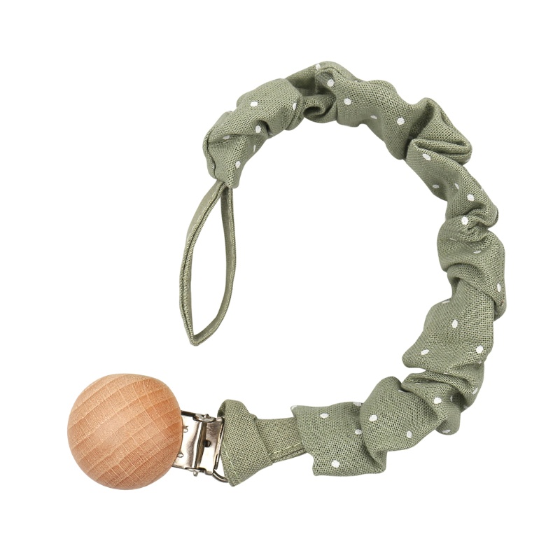 Bankjo Giá Đỡ Núm Vú Giả Kẹp Núm Vú Giả Bằng Cotton Lanh + Dây Đeo Núm Vú Giả Bằng Kim Loại