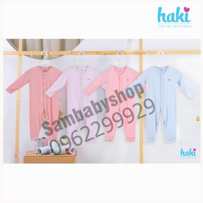 [] Bộ bodysuit dài tay vải sợi tre (Bamboo) chính hãng HAKI -BB007