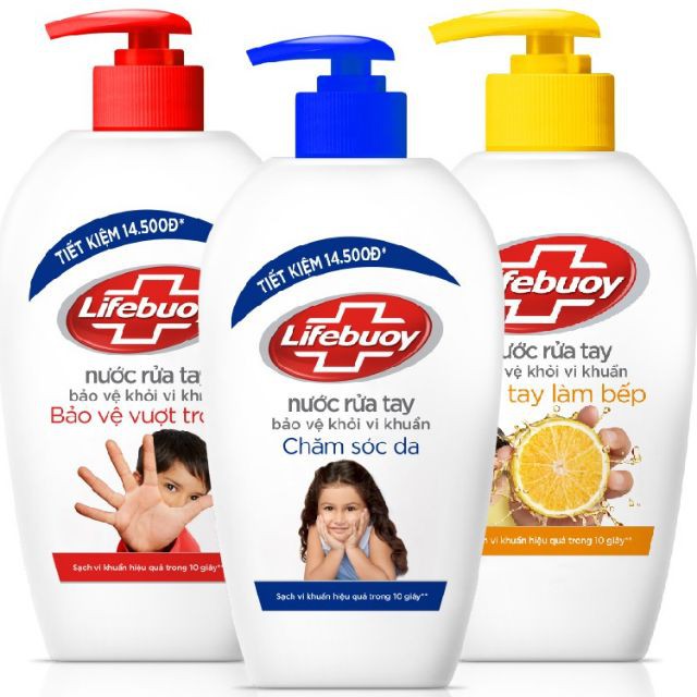 Nước rửa tay chai Lifebouy bảo vệ vượt trội 500ml
