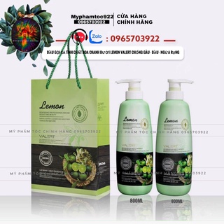 Bộ dầu gội xả tinh chất chanh hoa bưởi lemon valert 800ml