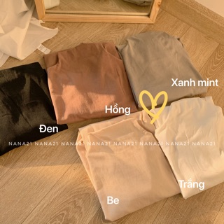 Áo thun trơn cổ 3 phân