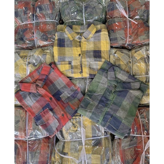 Sơ mi cotton sước sọc