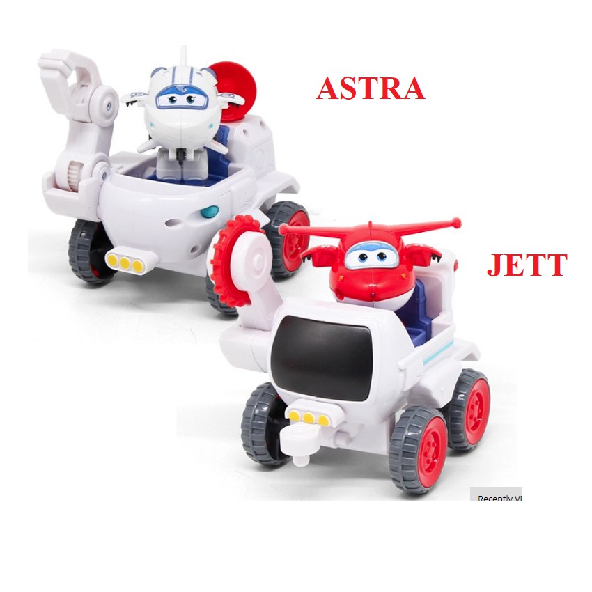 Mô hình Super wings đội bay siêu đẳng đồ chơi trẻ em bộ xe thám hiểm không gian của Astra bí ẩn và Jett tia chớp