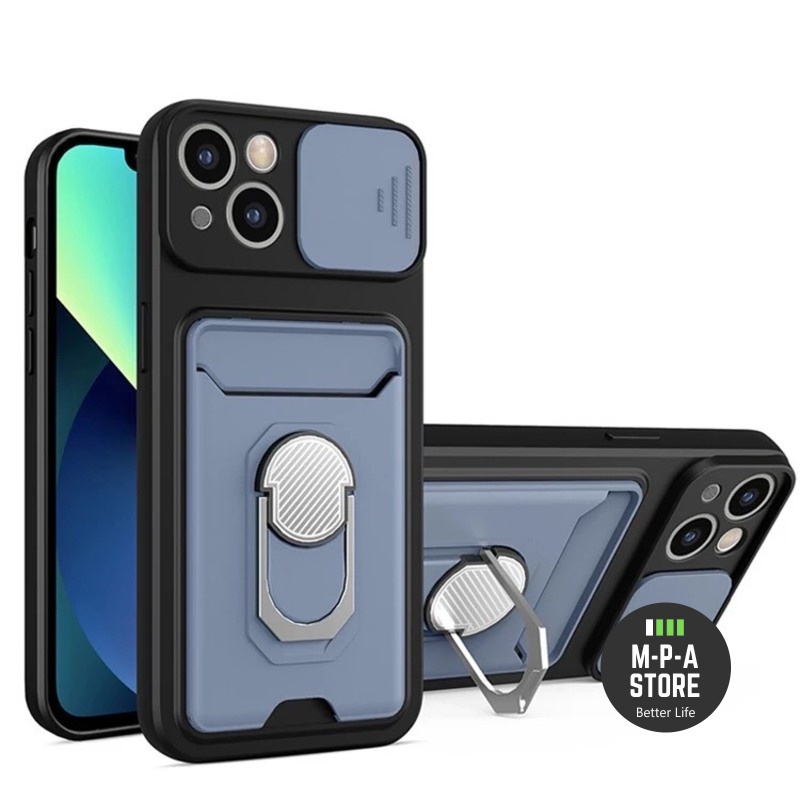 Ốp lưng ĐỰNG THẺ có NHẪN đỡ điện thoại dành cho iphone 6/6plus/6splus/7/7plus/8/8plus/x/xs/11/12/13/pro/max/plus