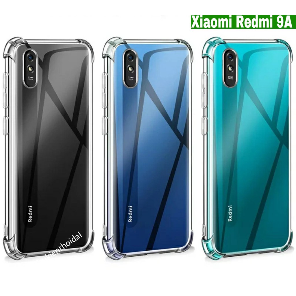 Ốp lưng Xiaomi Redmi 9A / Redmi 10C / Redmi 10A dẻo trong lồi 4 góc chống sốc lâu ố vàng ôm khít máy