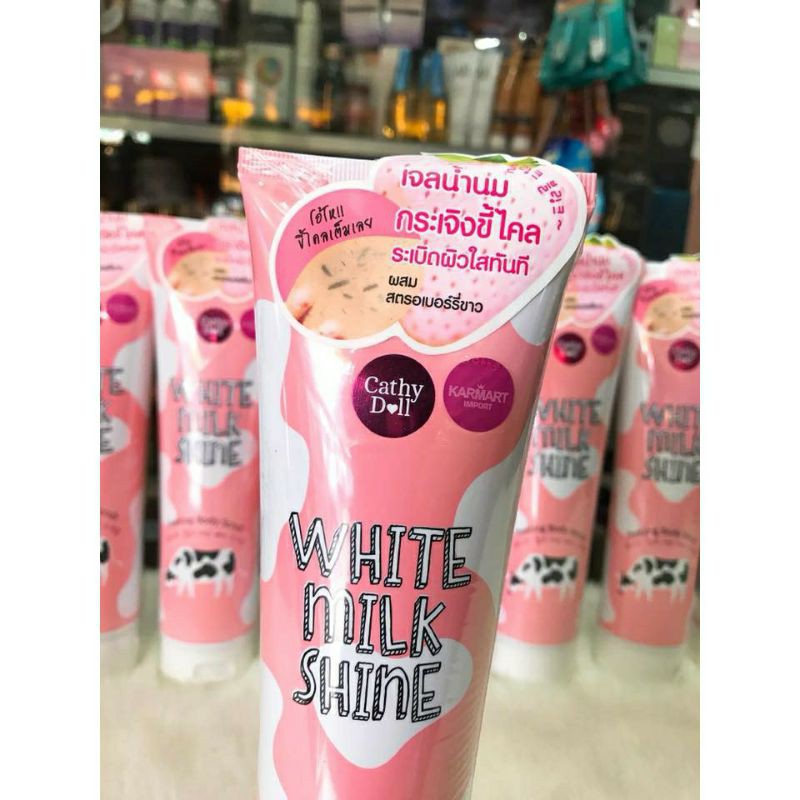 TẨY TẾ BÀO CHẾT TOÀN THÂN SỮA BÒ CATHY DOLL WHITE MILK SHINE PEELING BODY